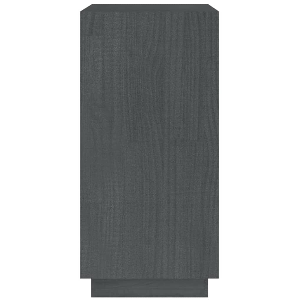 vidaXL Bücherregal Grau 40x35x71 cm Massivholz Kiefer