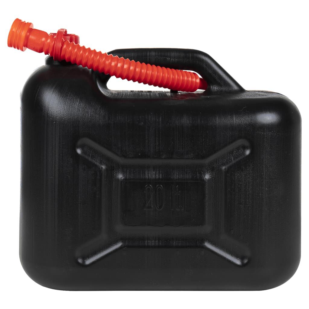 vidaXL Benzinkanister mit Flexiblem Ausgießer 3 Stk. Schwarz 20 L