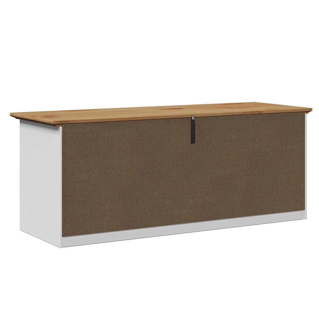 vidaXL Flurbank BODO Weiß und Braun 114x40x45 cm