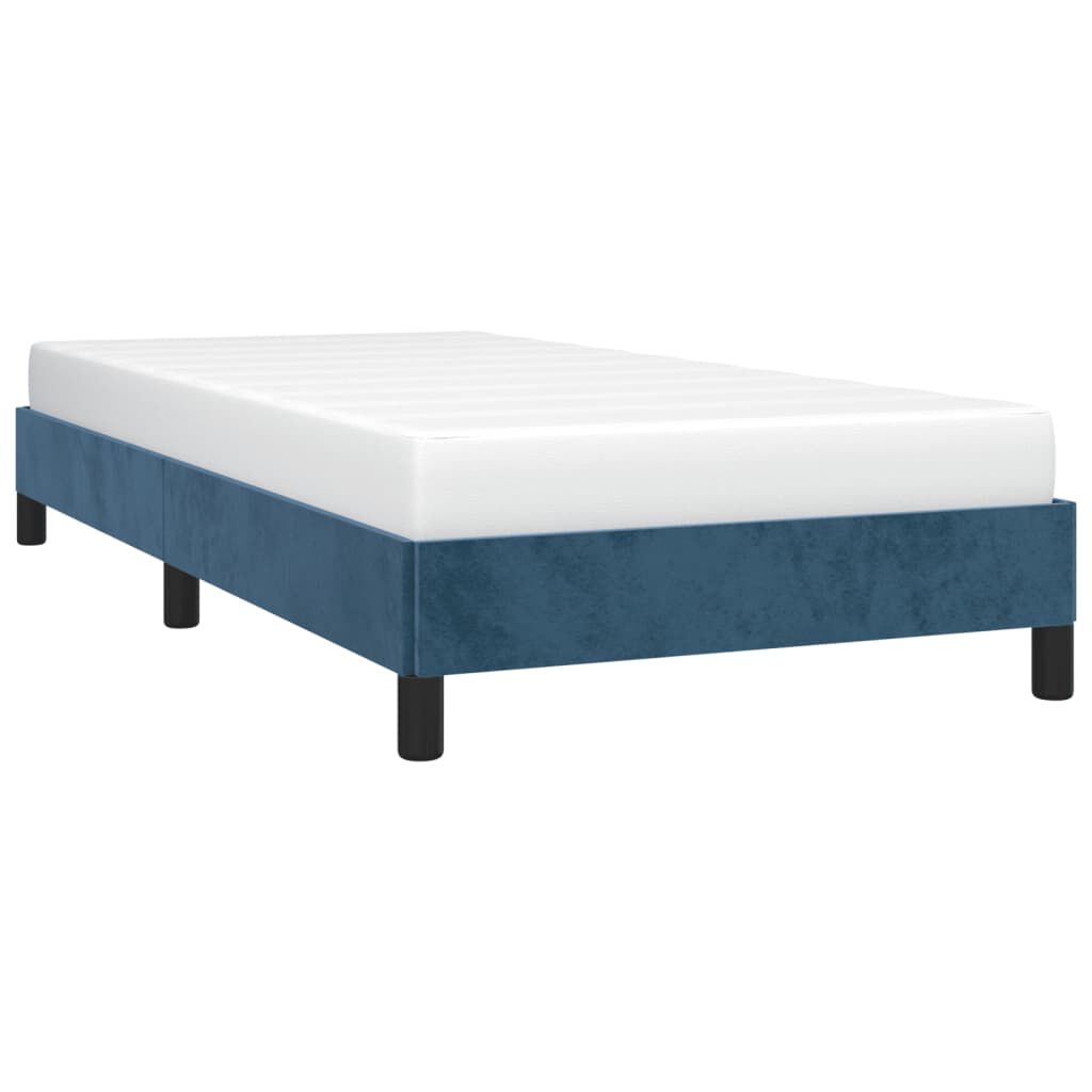 vidaXL Bettgestell ohne Matratze Dunkelblau 90x190 cm Samt