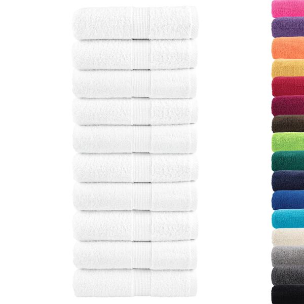 vidaXL Premium-Waschlappen SOLUND 50 Stk Weiß 15x21cm 600 g/m²