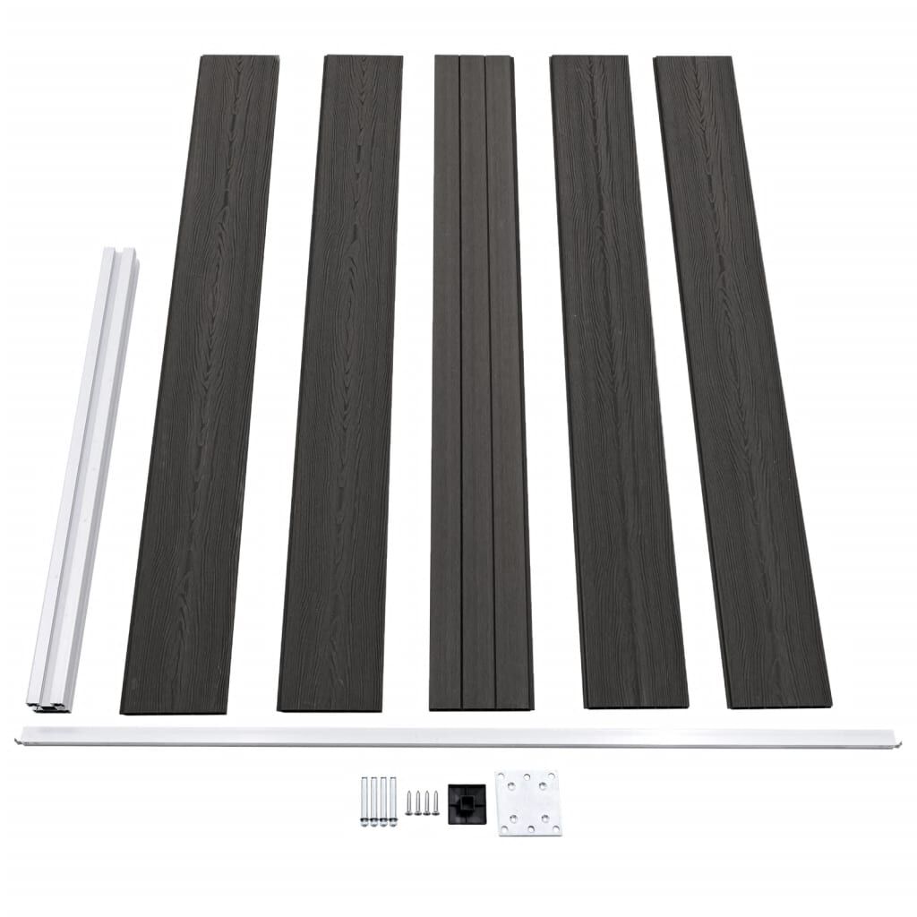 vidaXL Gartenzaun WPC 175x105 cm Grau