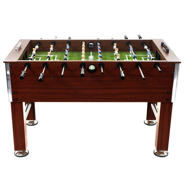 vidaXL Kickertisch Stahl 60 kg 140 x 74,5 x 87,5 cm Braun