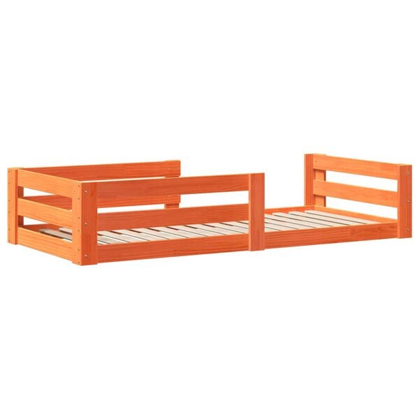 vidaXL Massivholzbett ohne matratze Wachsbraun 80x160 cm kiefernholz