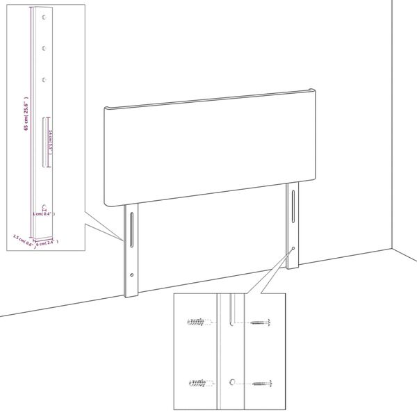vidaXL Kopfteil Cappuccino-Braun 80x5x78/88 cm Kunstleder
