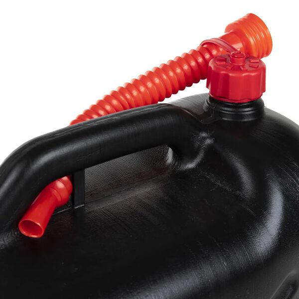 vidaXL Benzinkanister mit Flexiblem Ausgießer 3 Stk. Schwarz 20 L