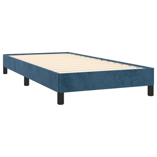 vidaXL Bettgestell ohne Matratze Dunkelblau 90x190 cm Samt