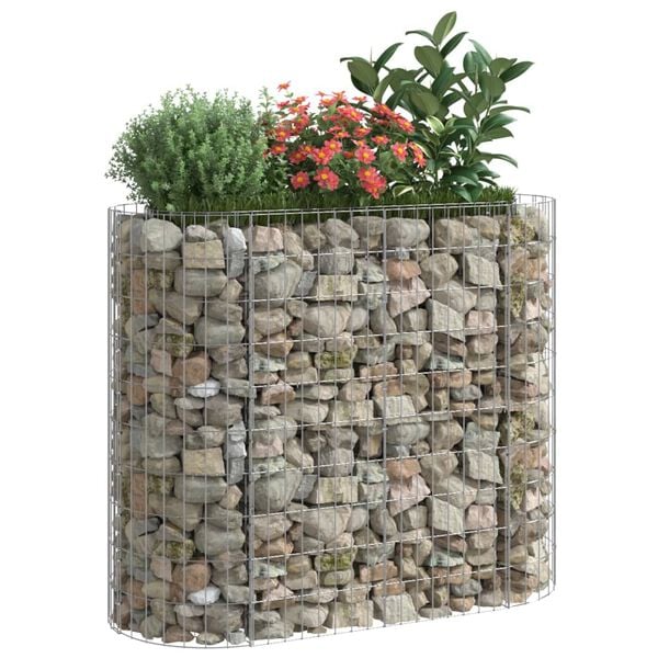 vidaXL Gabionen-Hochbeet Verzinktes Eisen 120x50x100 cm