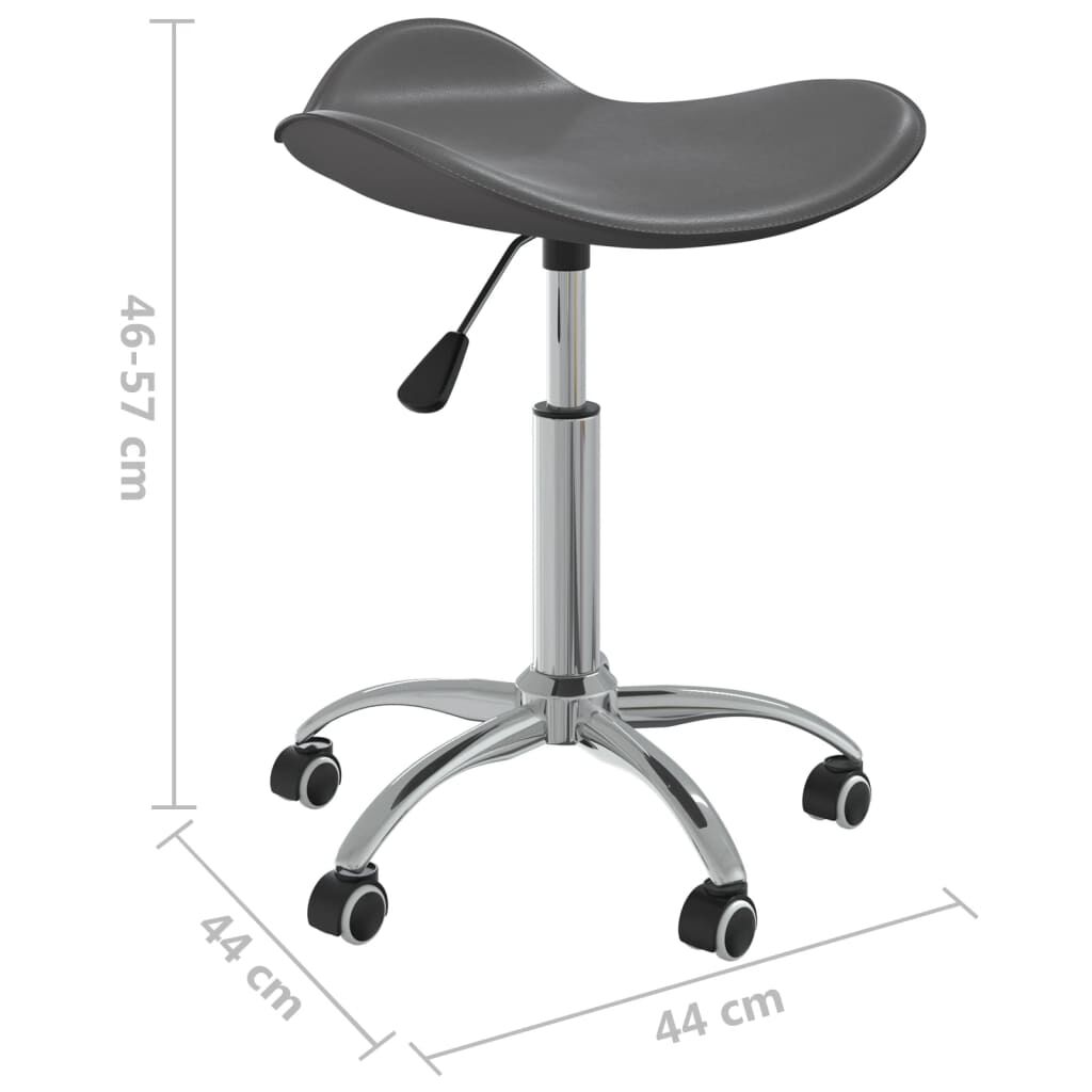 vidaXL Friseur Rollhocker Grau Kunstleder