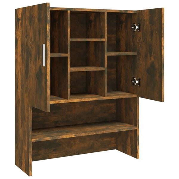 vidaXL Waschmaschinenschrank Räuchereiche Holzwerkstoff