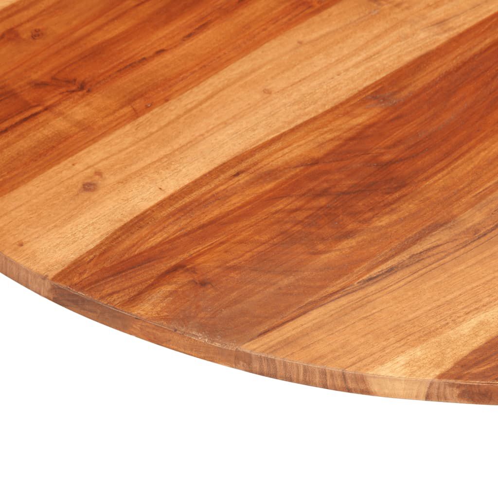 vidaXL Tischplatte Massivholz Palisander Rund 15-16 mm 80 cm