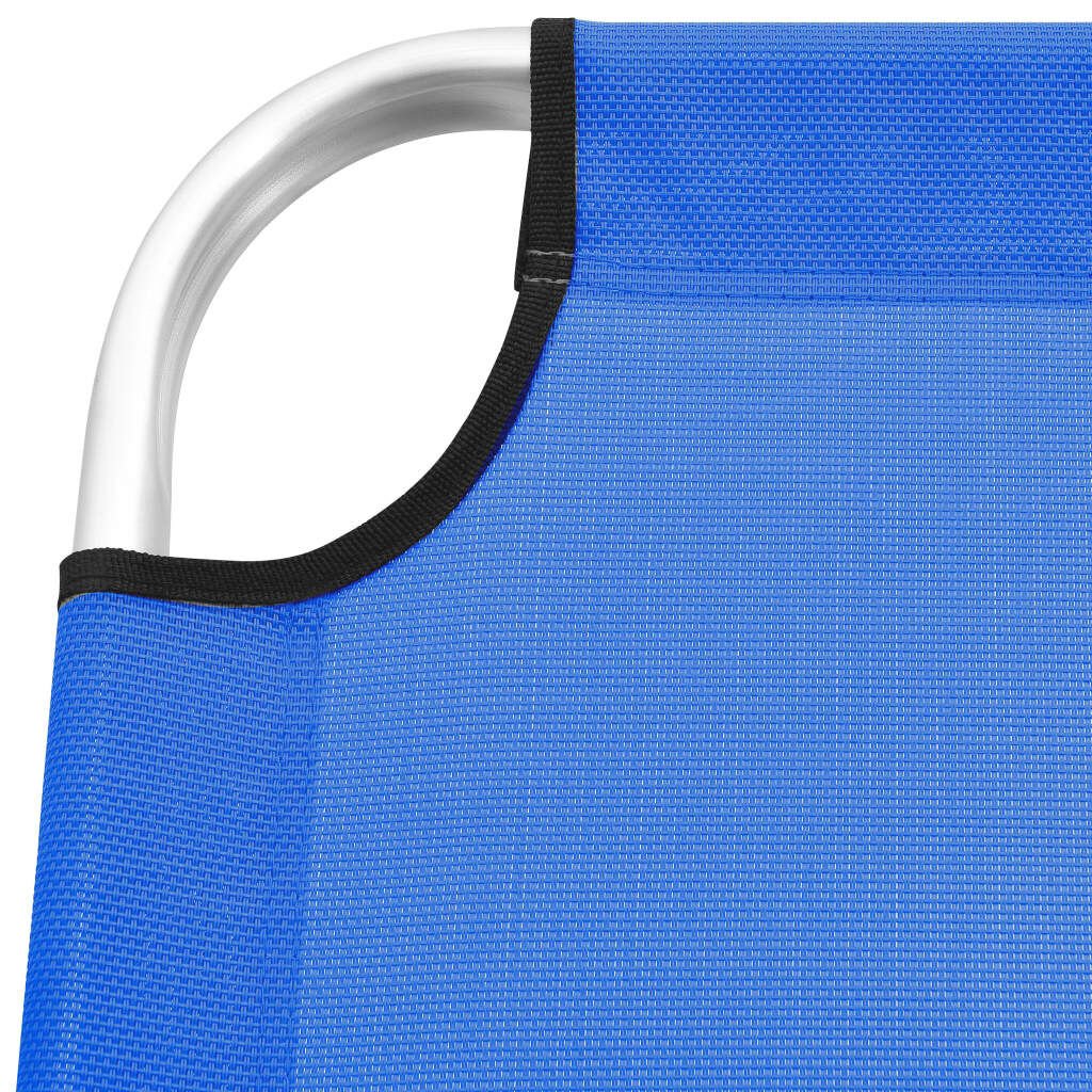 vidaXL Senioren-Sonnenliege Extra Hoch Klappbar Blau Aluminium