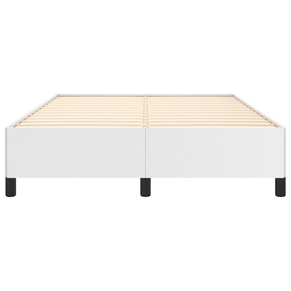 vidaXL Bettgestell Weiß 140x200 cm Kunstleder