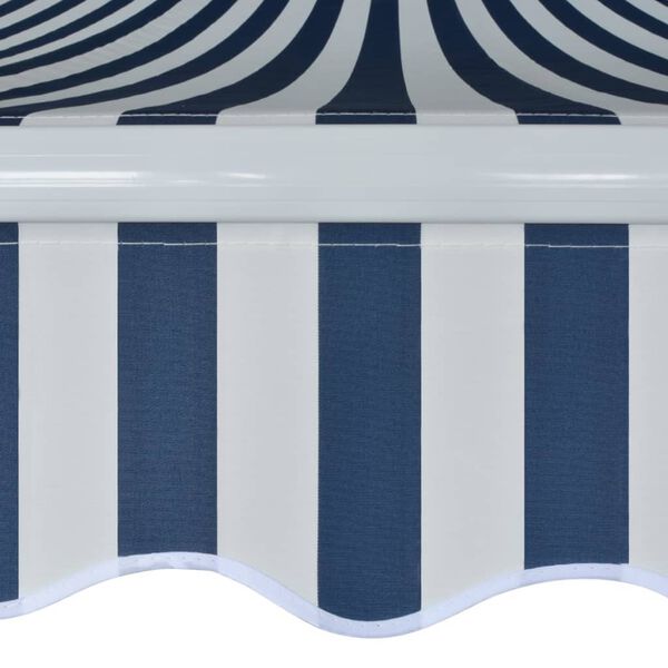 vidaXL Gelenkarmmarkise 400 cm Blau/Weiß