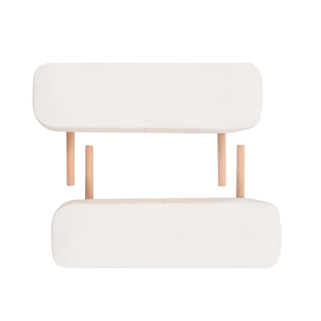 vidaXL Massageliege 3-Zonen Klappbar 10 cm Sitz Weiß