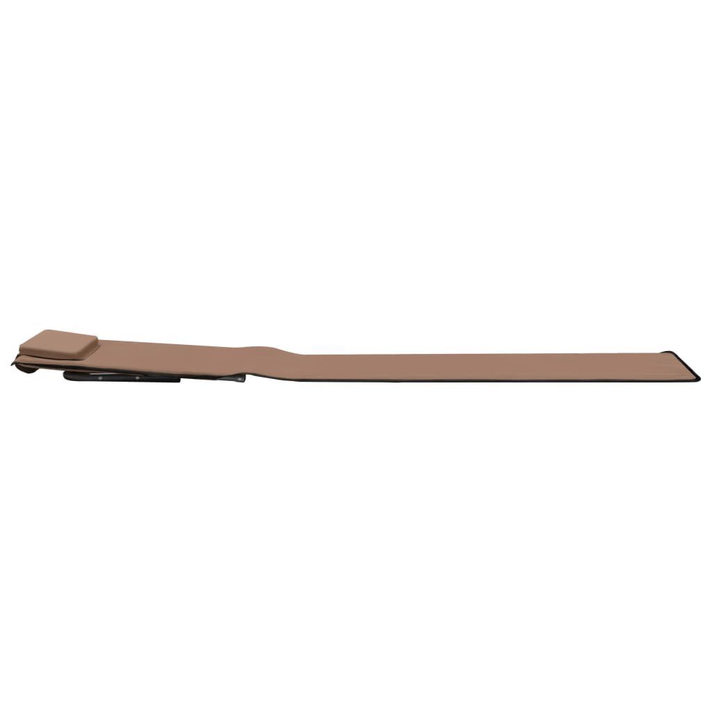 vidaXL Klappbare Strandmatte 2 Stk. Stahl und Stoff Braun