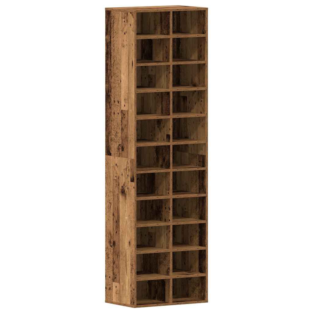 vidaXL Schuhschrank Altholz-Optik 54x34x183 cm Holzwerkstoff