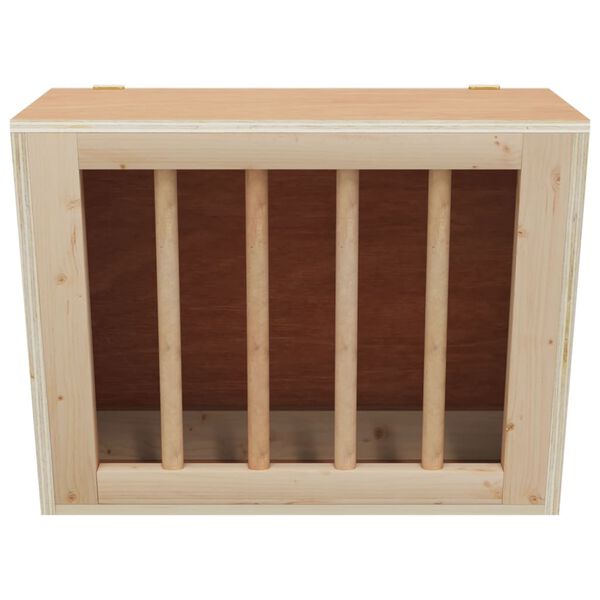 vidaXL Heuraufe für Kaninchen 25x18,5x20,5 cm Massivholz Tanne