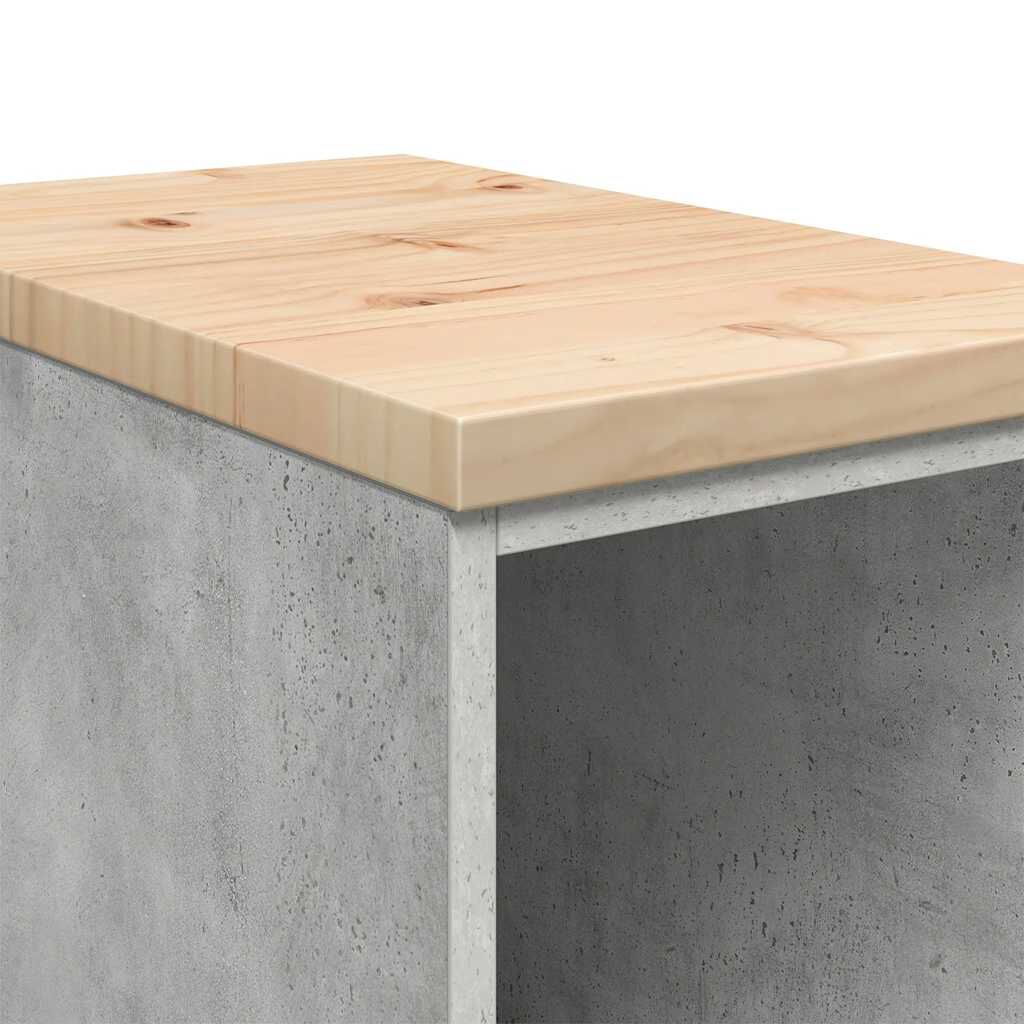 vidaXL Garagenschränke 2 Stk. Betongrau Holzwerkstoff