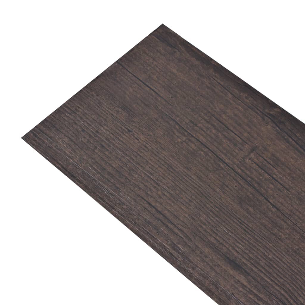 vidaXL PVC-Fliesen Selbstklebend 2,51 m² 2 mm Dunkelbraun