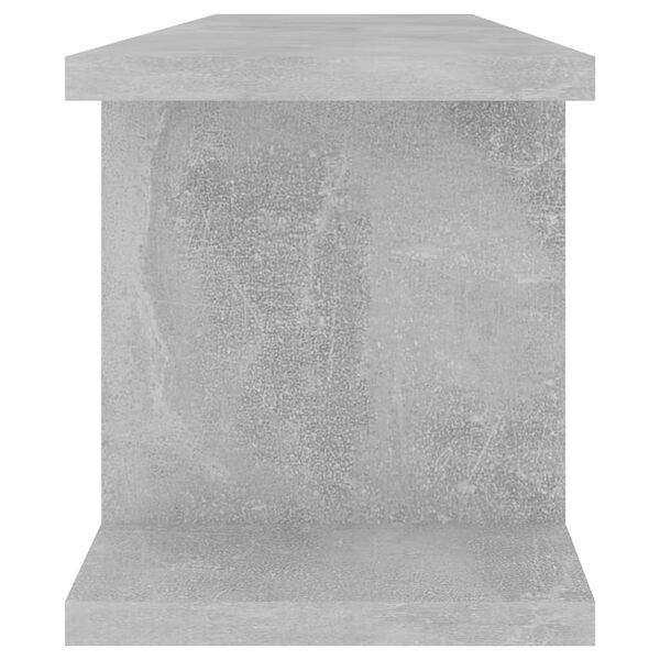 vidaXL Wandregale 2 Stk. Betongrau 75x18x20 cm Holzwerkstoff