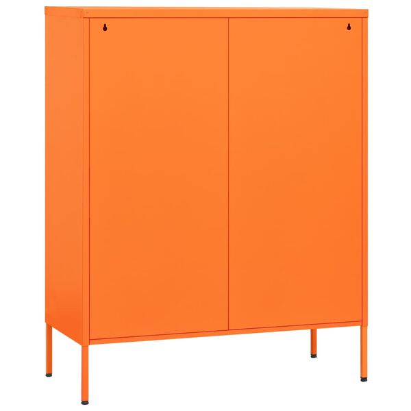 vidaXL Lagerschrank Orange 80x35x101,5 cm Stahl