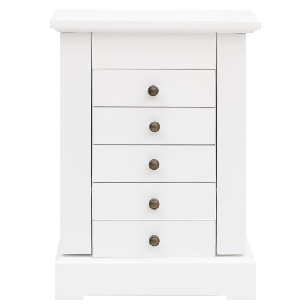 vidaXL Schmuckkasten mit Spiegel MDF 25 x 13,5 x 34 cm