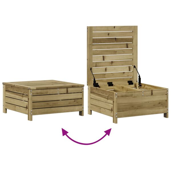 vidaXL 7-tlg. Garten-Lounge-Set mit Kissen Imprägniertes Kiefernholz