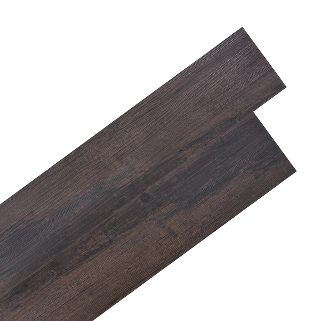 vidaXL PVC-Fliesen Selbstklebend 2,51 m² 2 mm Dunkelbraun