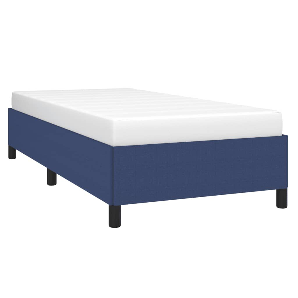 vidaXL Bettgestell ohne Matratze Blau 90x190 cm Stoff
