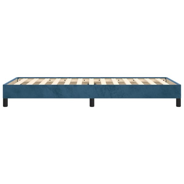 vidaXL Bettgestell ohne Matratze Dunkelblau 90x190 cm Samt