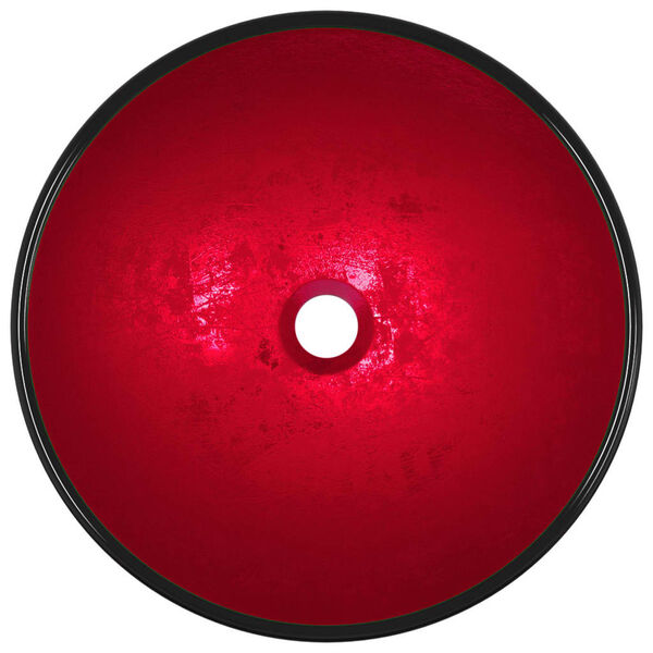 vidaXL Waschbecken Hartglas 42x14 cm Rot
