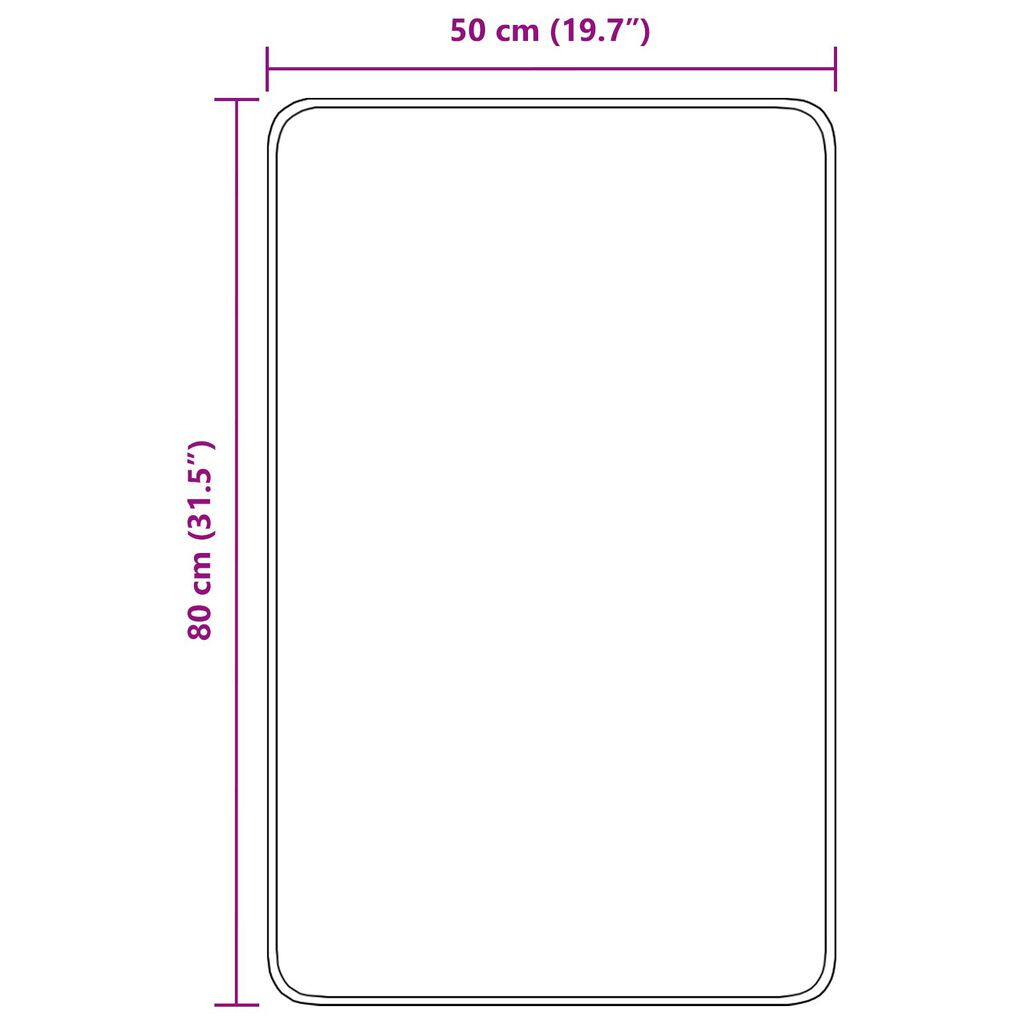 vidaXL Badematte Rechteckig Grün 50x80 cm Polypropylen Rutschfest