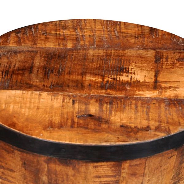 vidaXL Sanduhr-Hocker Raues Mangoholz