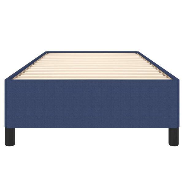 vidaXL Bettgestell ohne Matratze Blau 90x190 cm Stoff