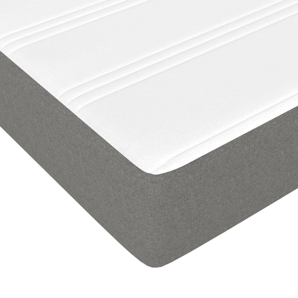 vidaXL Taschenfederkernmatratze Dunkelgrau 80x200x20 cm Stoff