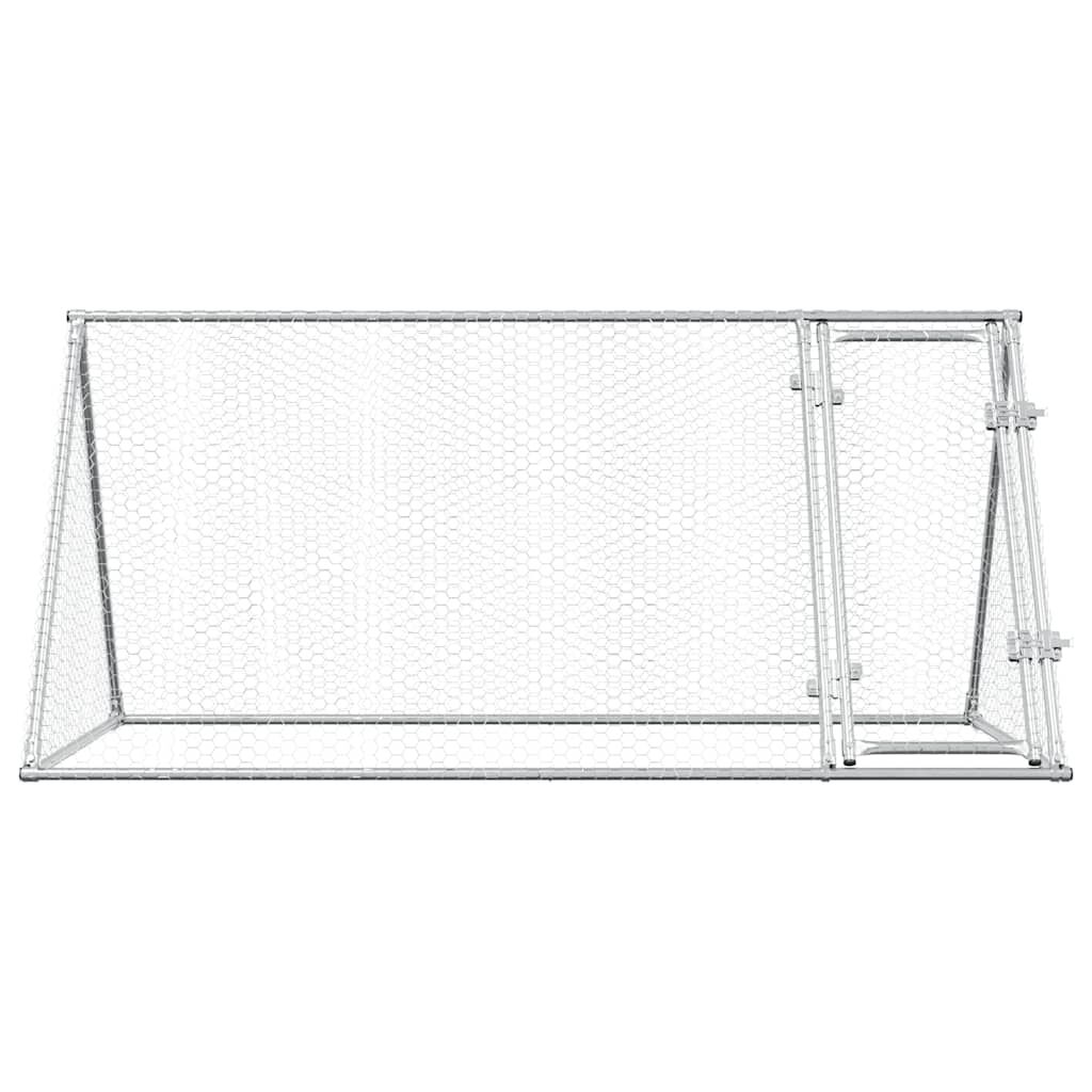 vidaXL Hühnerkäfig Silbern 200x105x91 cm Verzinkter Stahl