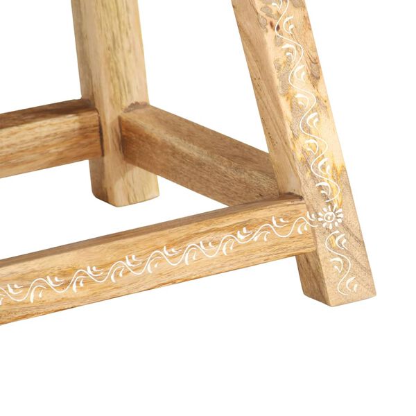 vidaXL Hocker Handbemalt 38×38×35 cm Mango Massivholz