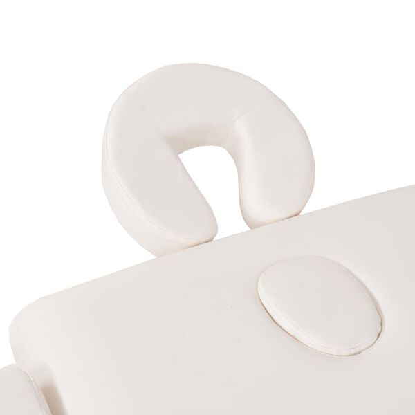 vidaXL Massageliege 3-Zonen Klappbar 10 cm Sitz Weiß