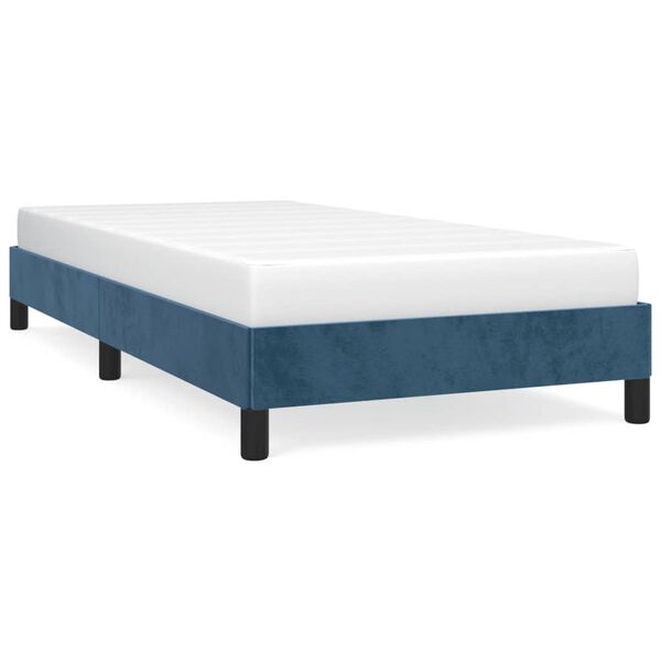 vidaXL Bettgestell ohne Matratze Dunkelblau 90x190 cm Samt