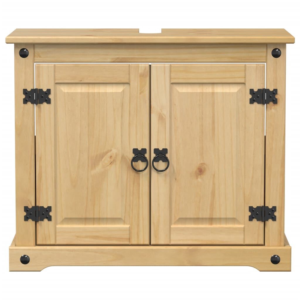 vidaXL Waschbeckenunterschrank Corona 73x33x60 cm Massivholz Kiefer