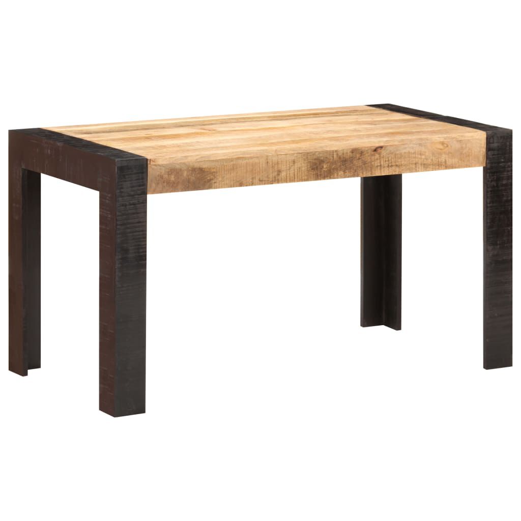 vidaXL Esstisch 140x70x76 cm Raues Mango-Massivholz