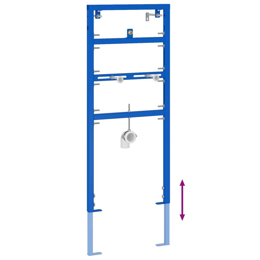 vidaXL Verdeckter Montagerahmen für Urinal 50x115-139 cm Stahl