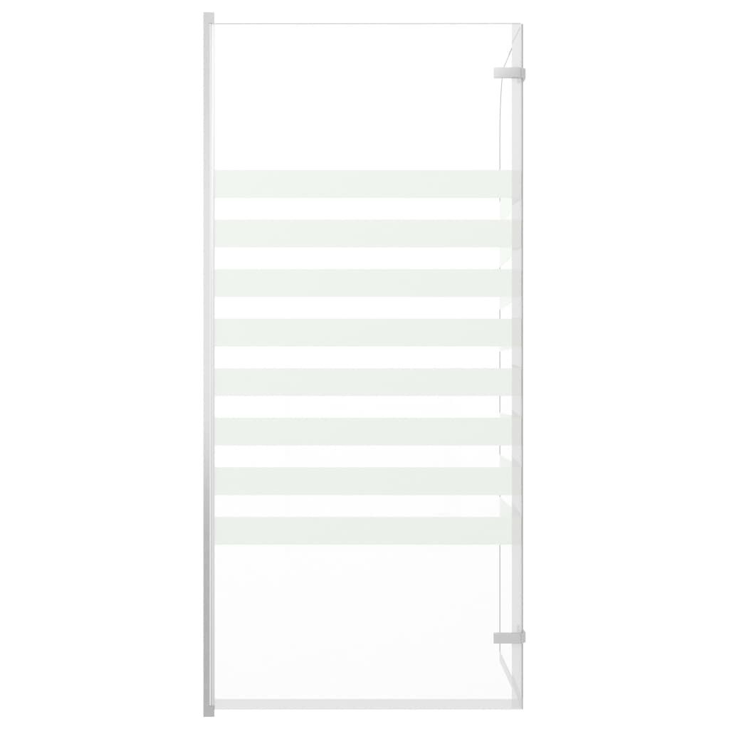 vidaXL Duschabtrennung 120x140 cm Hartglas Streifen