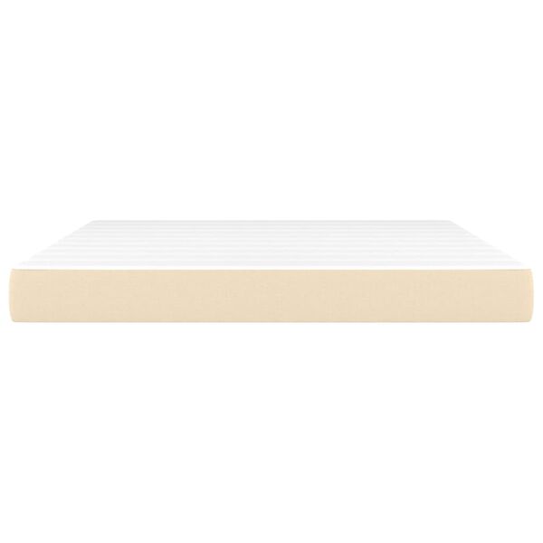 vidaXL Taschenfederkernmatratze Creme 160x200x20 cm Stoff